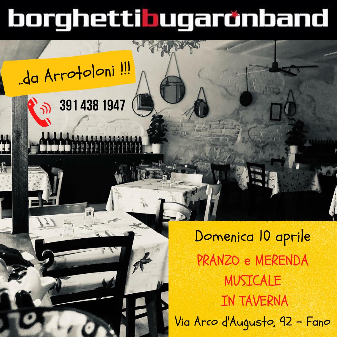 Borghetti Bugaron Band concerto acustico alla Taverna Cittadina Arrotoloni a Fano!