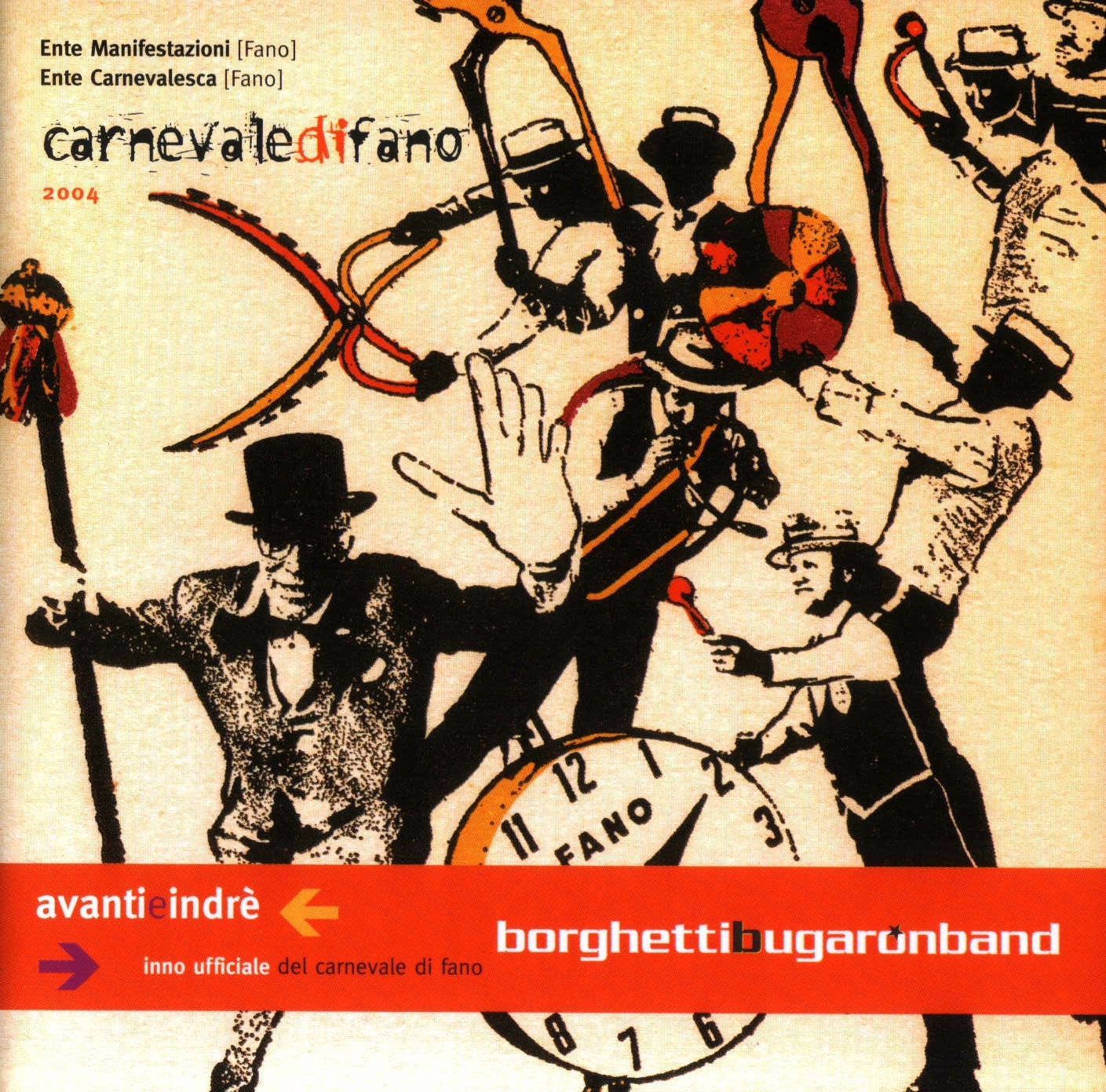 La copertina del singolo Avanti e indré della Borghetti Bugaron Band del 2004.